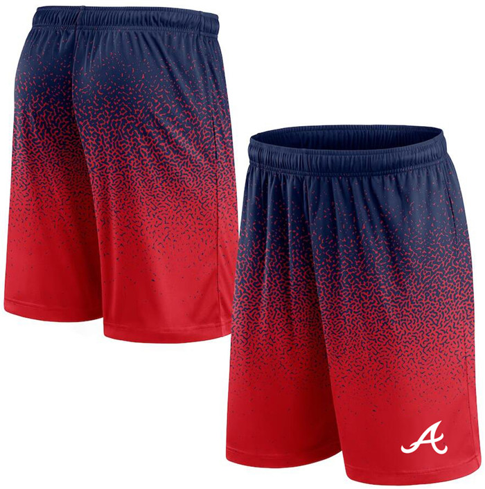 Men's Atlanta Braves Navy/Red Ombre Shorts Men's Atlanta Braves Navy/Red Ombre Shorts
